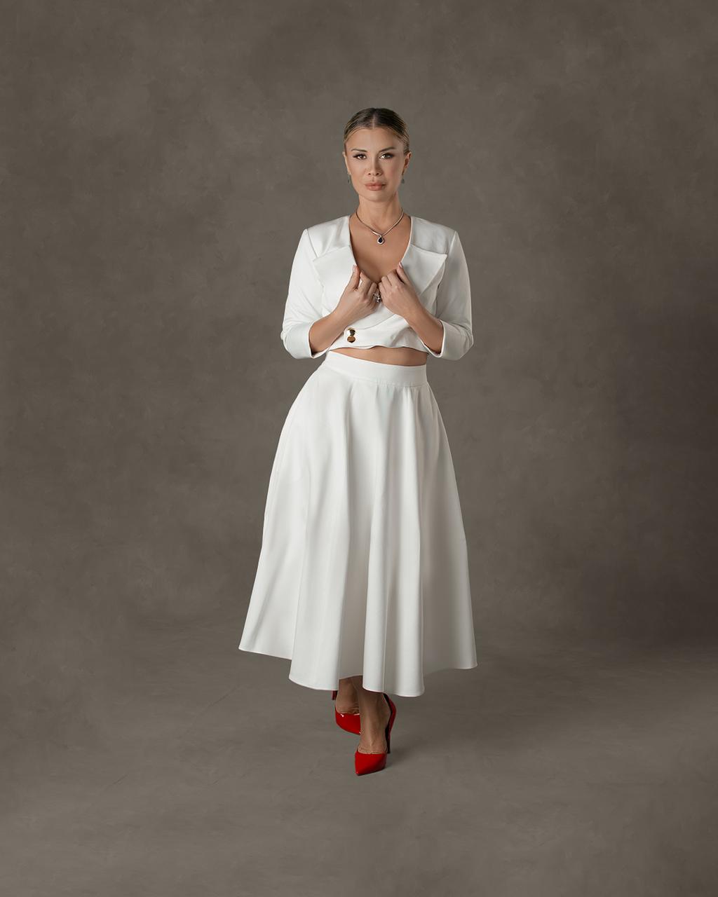 Saia infinity white and Cropped infinity white