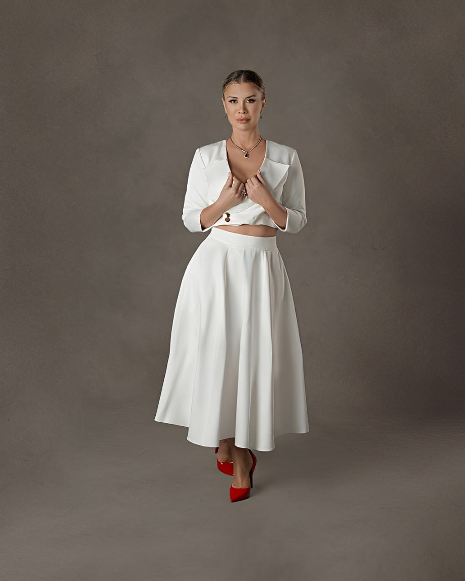 Saia infinity white and Cropped infinity white